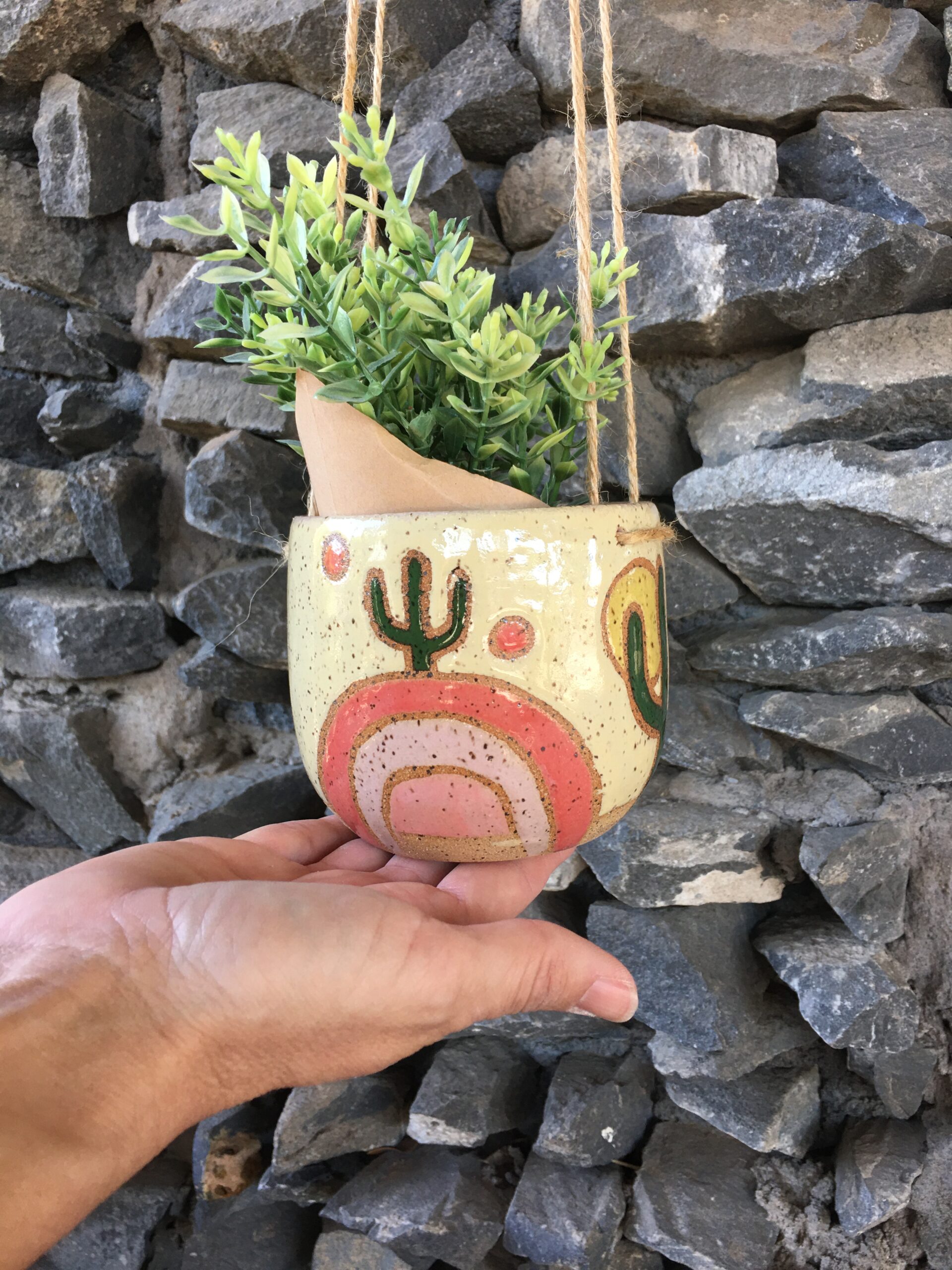 Hanging Ceramic Planter Ceramic Planter Hanging Planter Pottery